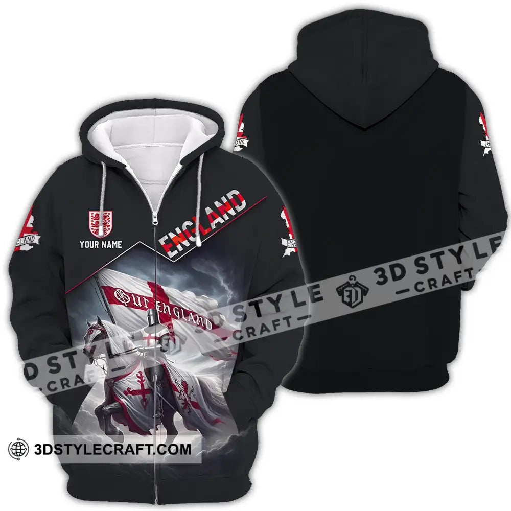 Unisex Shirt - Custom England Shirt Zipper Hoodie / S T-shirt