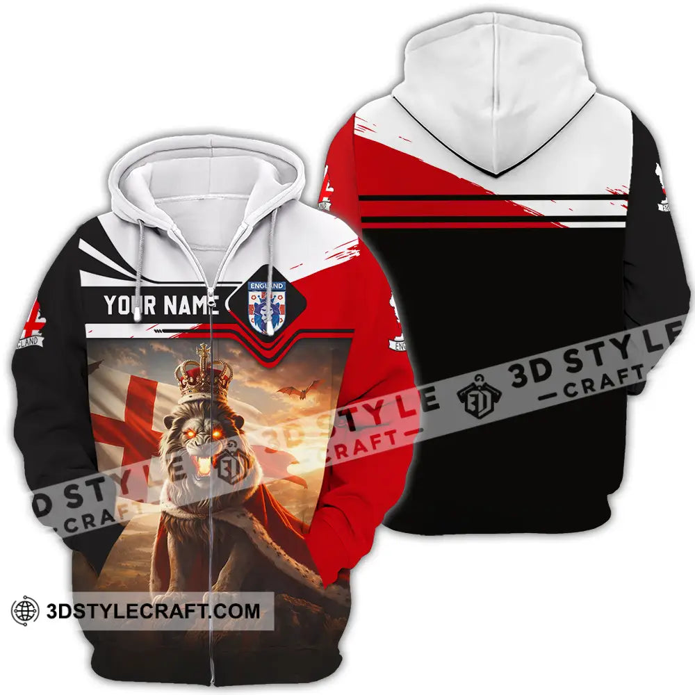 Unisex Shirt - Custom English Lion King 3D Shirt Zipper Hoodie / S T-shirt