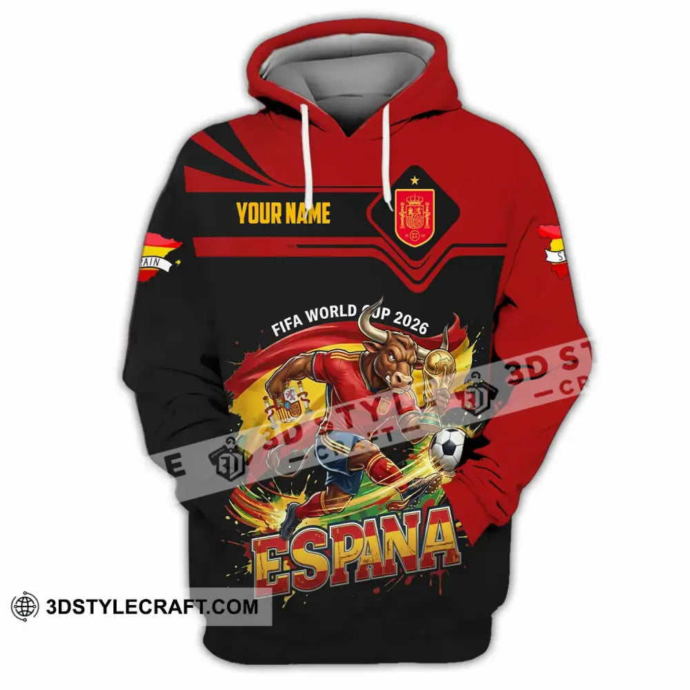 Unisex Shirt - Custom Espana Spain Fifa World Cup 2026 3D Shirt Hoodie / S T-shirt