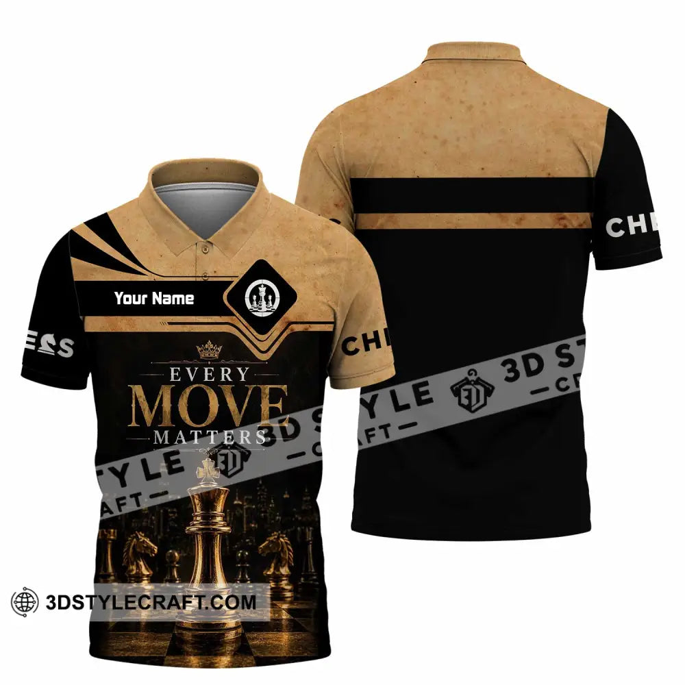 Unisex Shirt - Custom Every Move Matters Chess Shirt - Polo Shirt / S - T-shirt