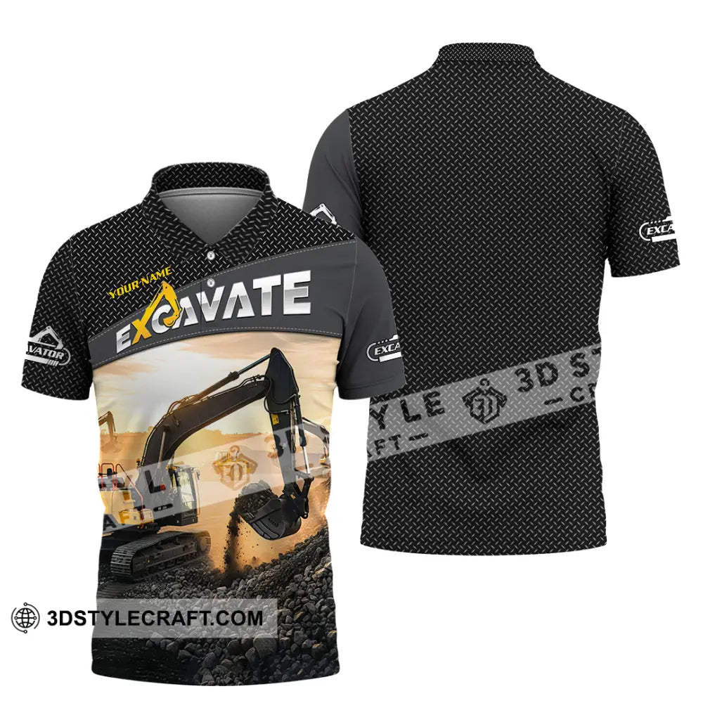 Unisex Shirt - Custom Excavator Shirt - Polo Shirt / S - T-shirt