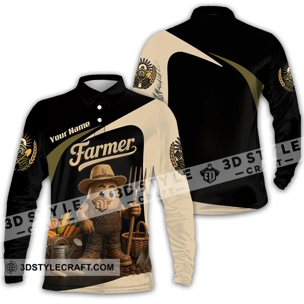 Unisex Shirt - Custom Farmer Shirt - Long Sleeve Polo / S - T-shirt