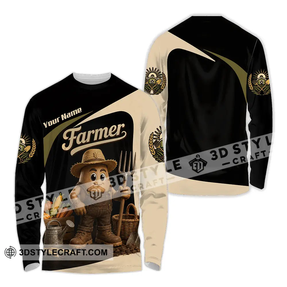 Unisex Shirt - Custom Farmer Shirt - Long Sleeve Shirt / S - T-shirt