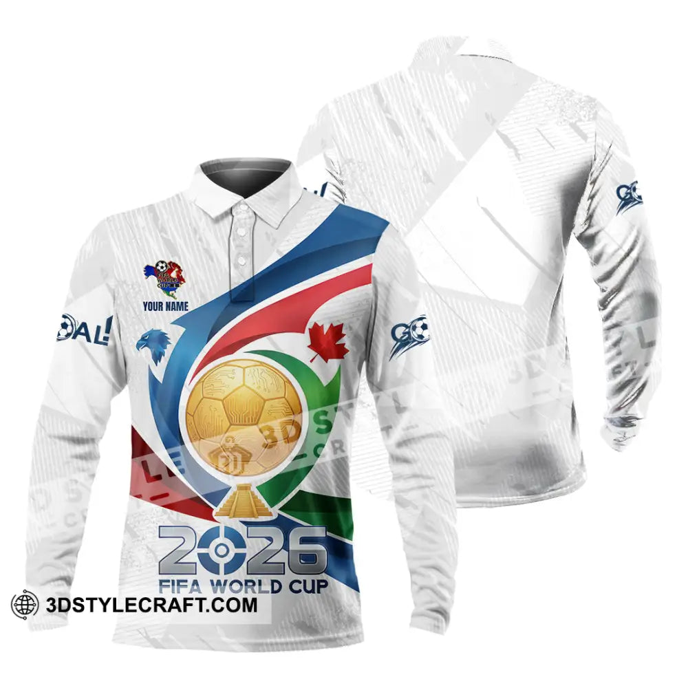 Unisex Shirt - Custom FIFA World Cup 2026 3D Shirt Long Sleeve Polo / S T-shirt