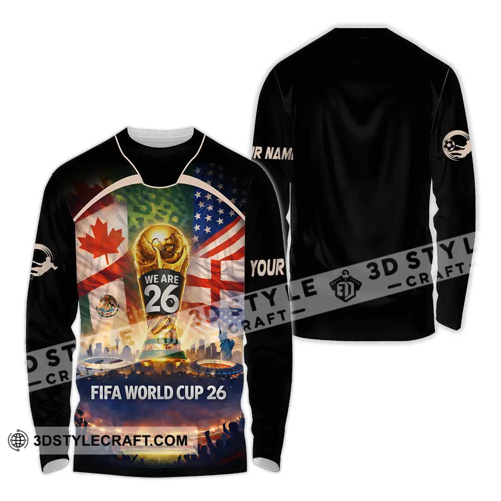 Unisex Shirt - Custom FIFA World Cup 2026 3D Shirt Long Sleeve Shirt / S T-shirt