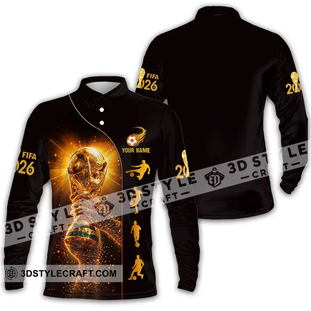 Unisex Shirt - Custom Fifa World Cup 2026 3D Shirt Long Sleeve Polo / S T-shirt
