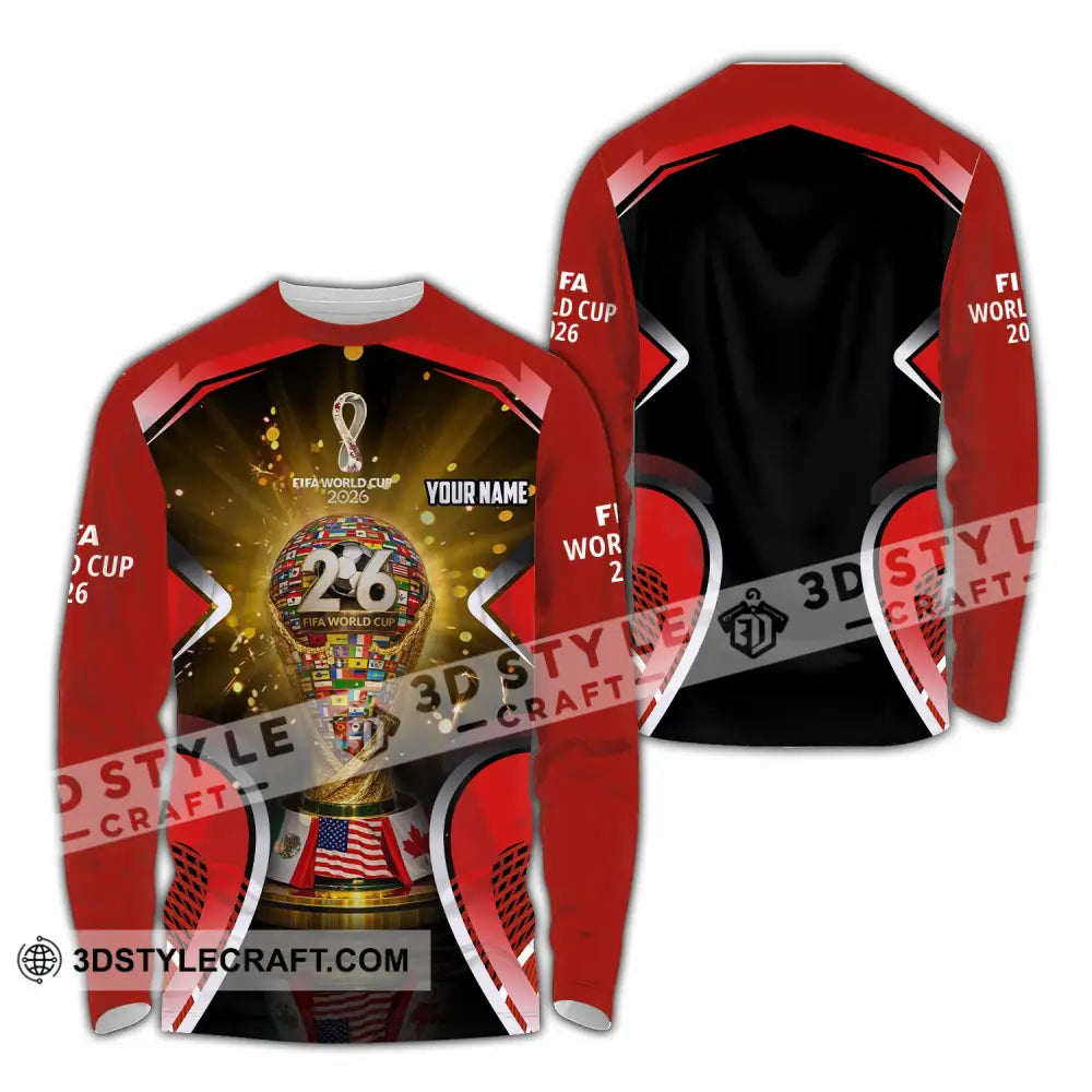 Unisex Shirt - Custom Fifa World Cup 2026 3D Shirt - Long Sleeve Shirt / S - T-shirt