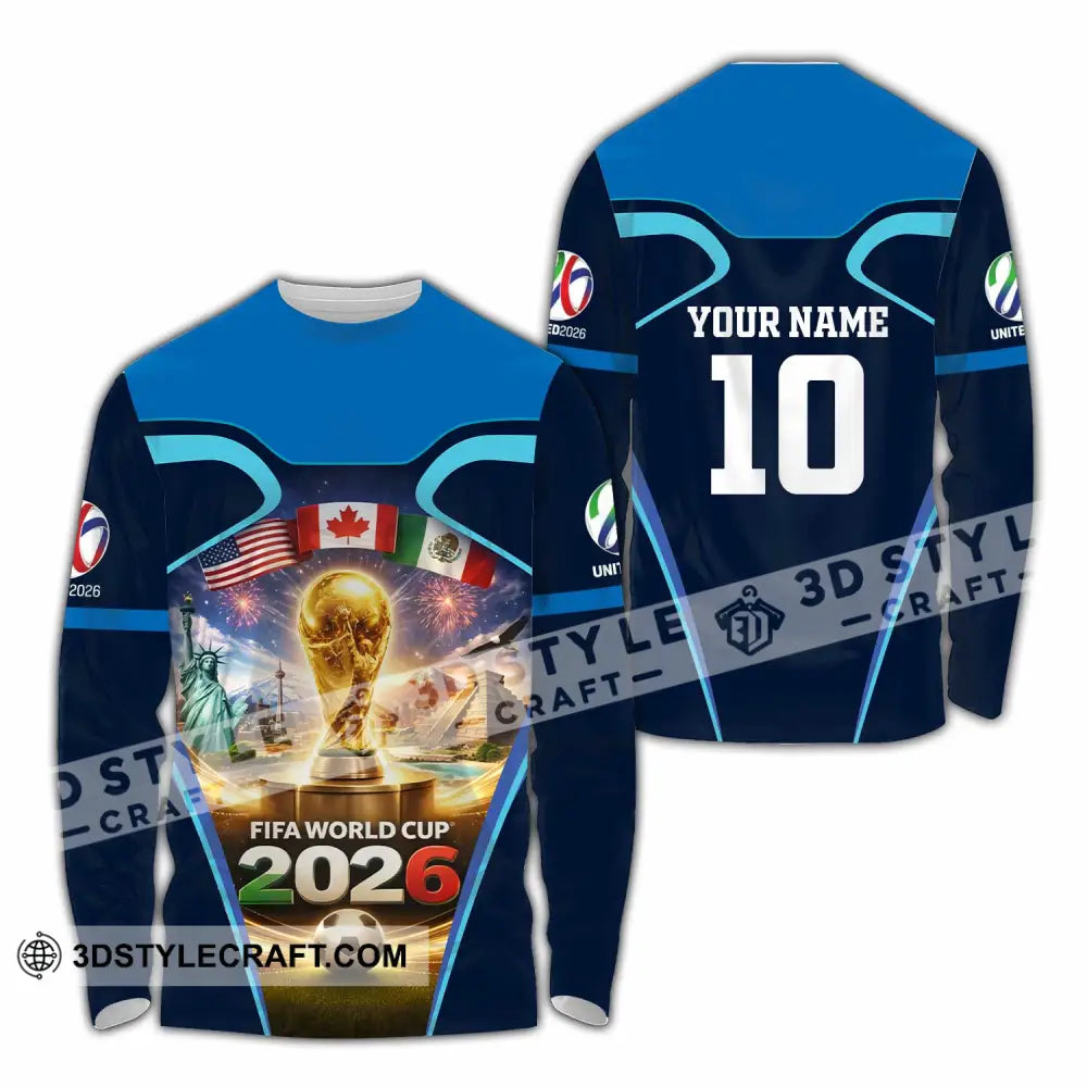 Unisex Shirt - Custom Fifa World Cup 2026 3D Shirt Long Sleeve Shirt / S T-shirt