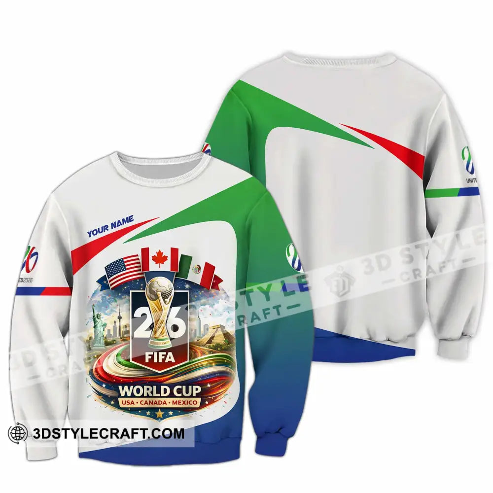 Unisex Shirt - Custom Fifa World Cup 2026 3D Shirt Long Sleeve / S T-shirt