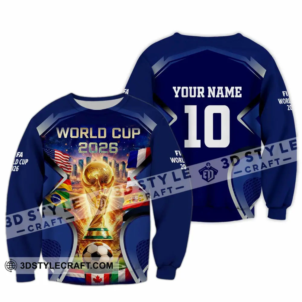 Unisex Shirt - Custom FIFA World Cup 2026 3D Shirt Long Sleeve / S T-shirt