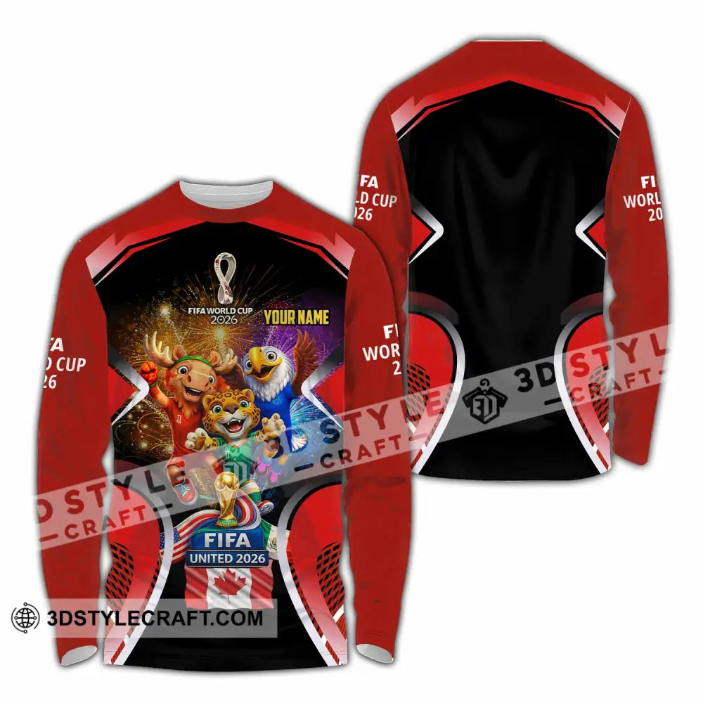 Unisex Shirt - Custom Fifa World Cup 2026 3D Shirt - Long Sleeve Shirt / S - T-shirt