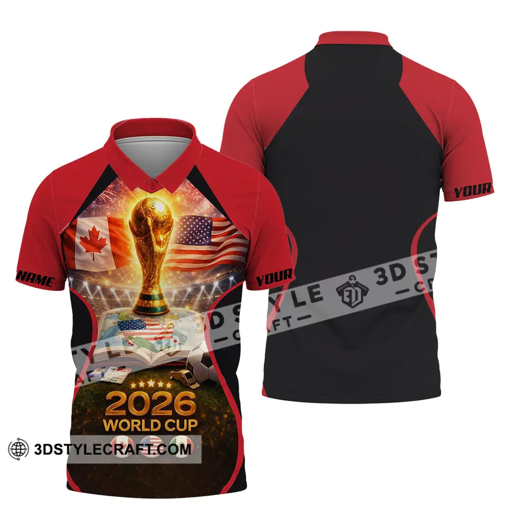 Unisex Shirt - Custom FIFA World Cup 2026 3D Shirt Polo Shirt / S T-shirt