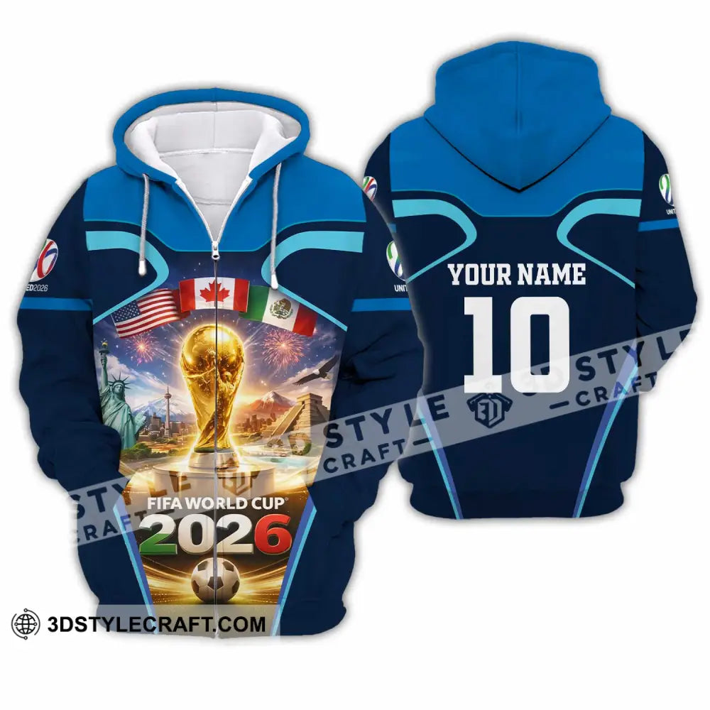 Unisex Shirt - Custom Fifa World Cup 2026 3D Shirt Zipper Hoodie / S T-shirt
