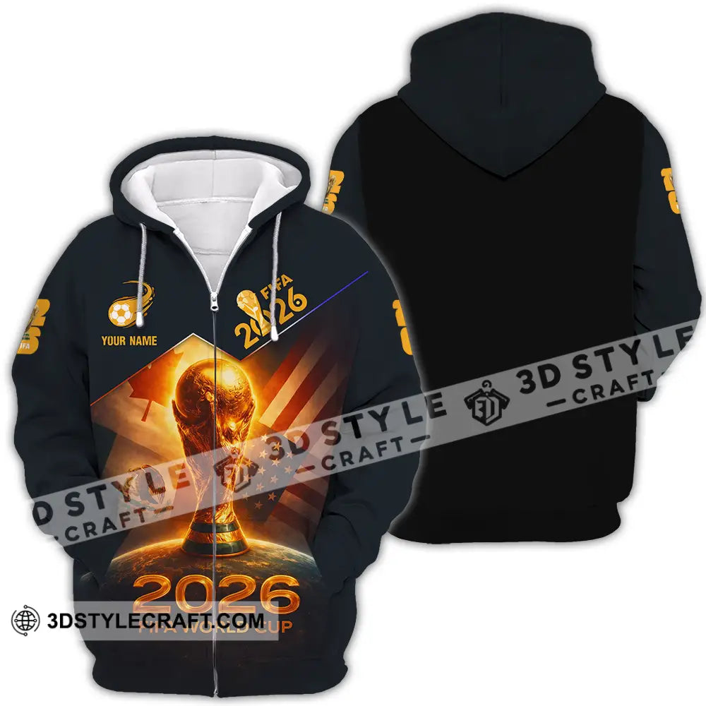 Unisex Shirt - Custom Fifa World Cup 2026 3D Shirt Zipper Hoodie / S T-shirt