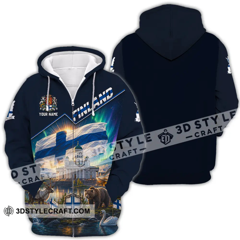 Unisex Shirt - Custom Finland Shirt - Zipper Hoodie / S - T-shirt