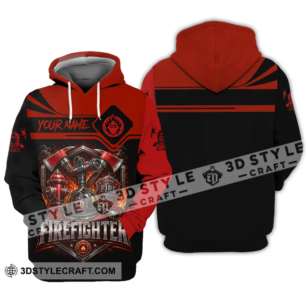Unisex Shirt - Custom Fire Fighter Shirt - Hoodie / S - T-shirt