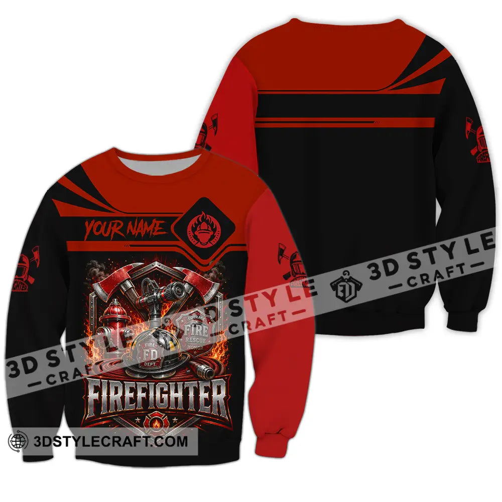 Unisex Shirt - Custom Fire Fighter Shirt - Long Sleeve / S - T-shirt