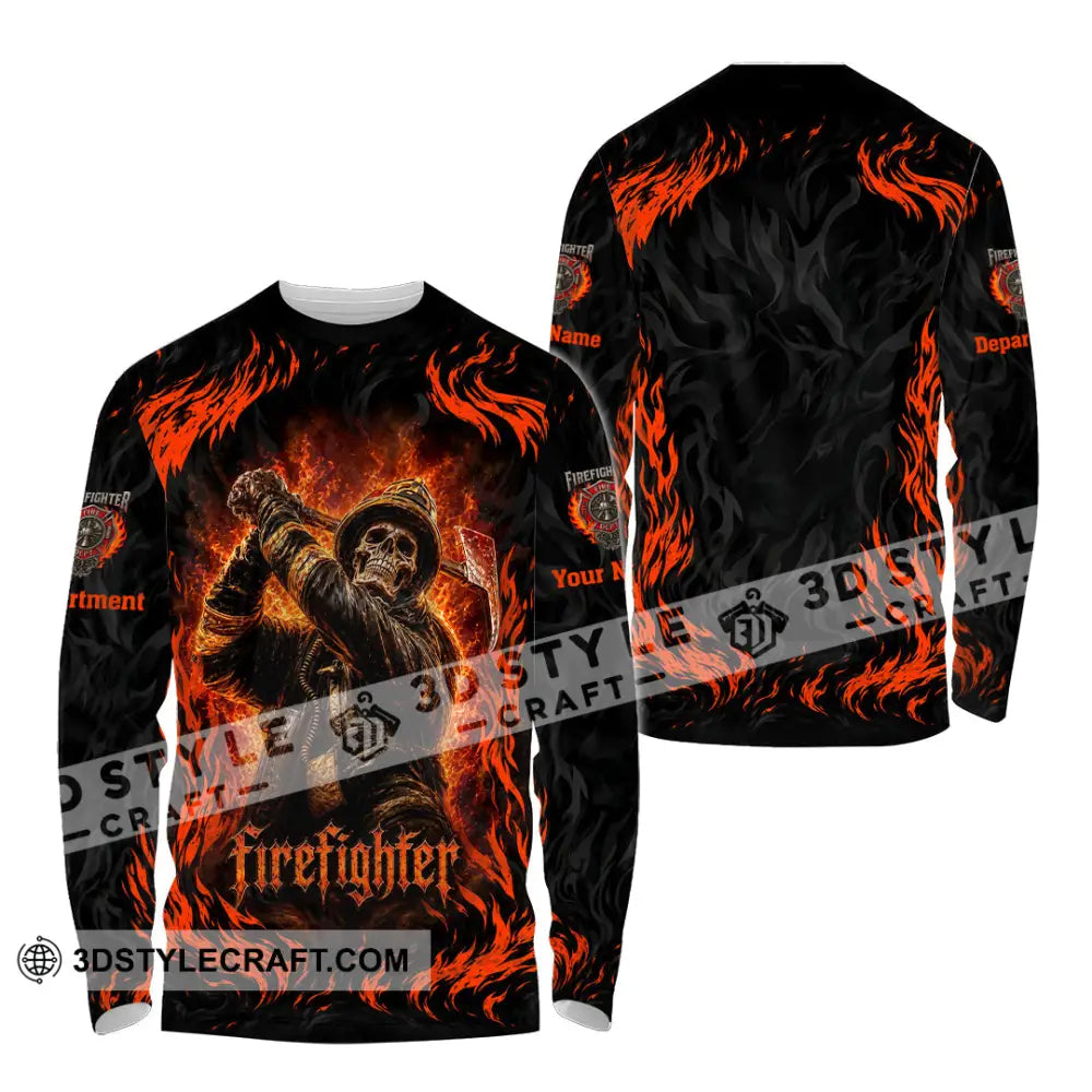 Unisex Shirt - Custom Firefighter Shirt - Long Sleeve Shirt / S - T-shirt