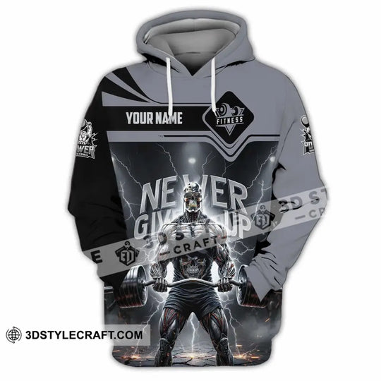Unisex Shirt - Custom Fitness Never Give Up 3D Shirt style option 2