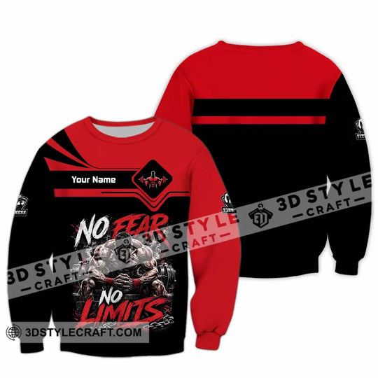 Unisex Shirt - Custom Fitness No Fear No Limits Shirt style option 3