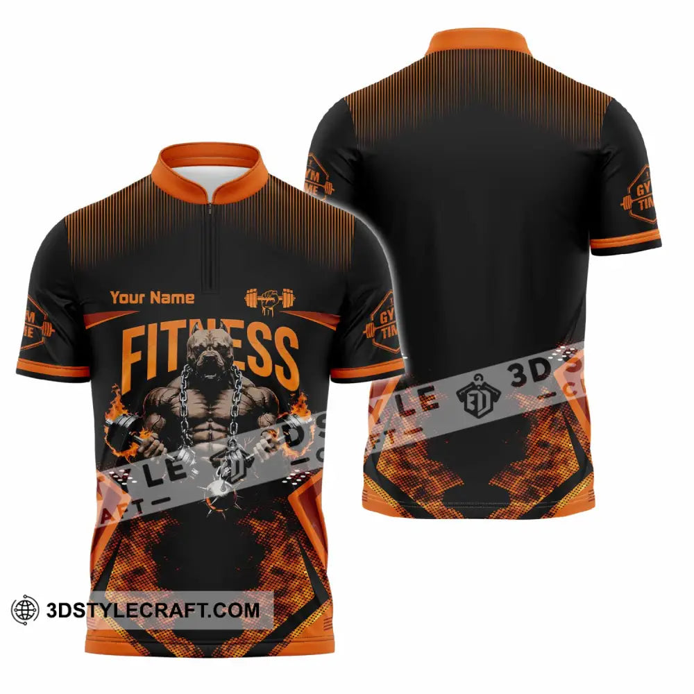 Unisex Shirt - Custom Fitness Shirt - Zipper Polo Shirt / S - T-shirt