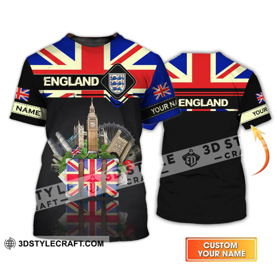 Unisex Shirt - Custom Football Name T-Shirt, England Tourist Destinations Shirt style option 1