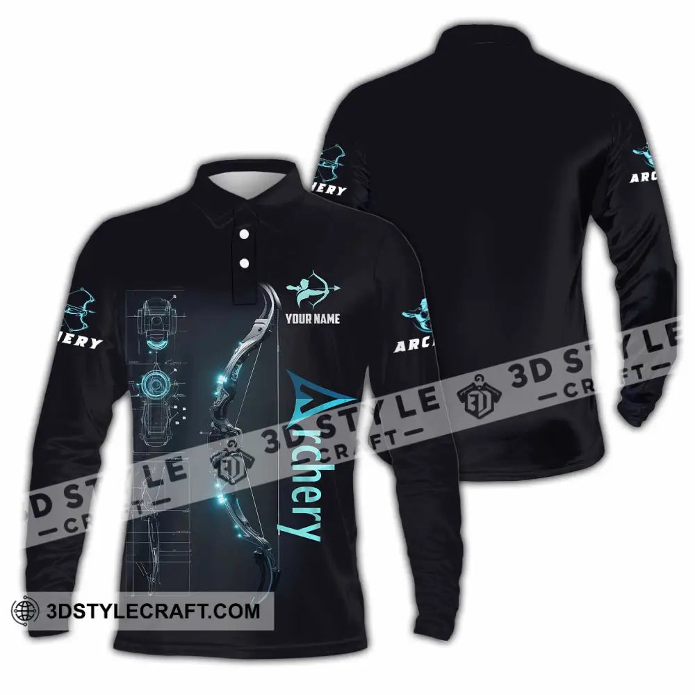Unisex Shirt - Custom Shirt For Archery Player Long Sleeve Polo / S T-shirt