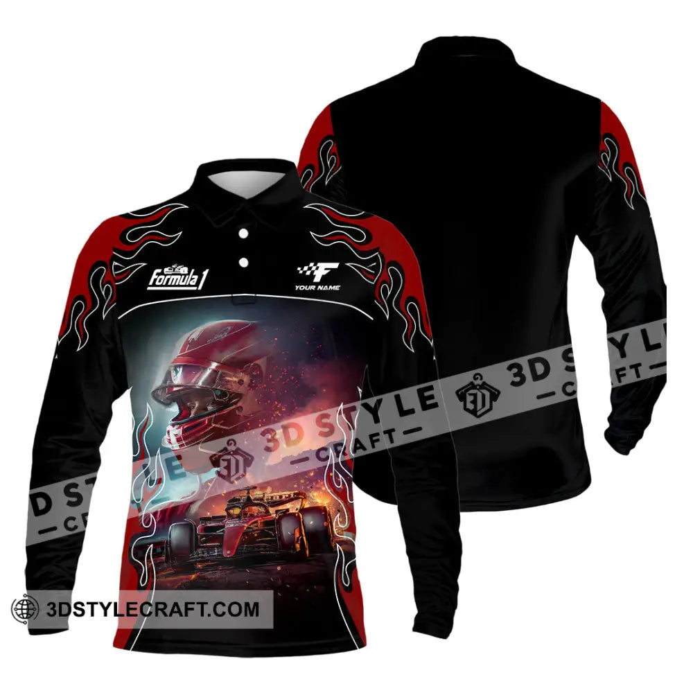 Unisex Shirt - Custom Formula 1 Shirt Long Sleeve Polo / S T-shirt