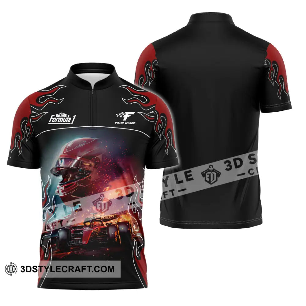 Unisex Shirt - Custom Formula 1 Shirt Zipper Polo Shirt / S T-shirt