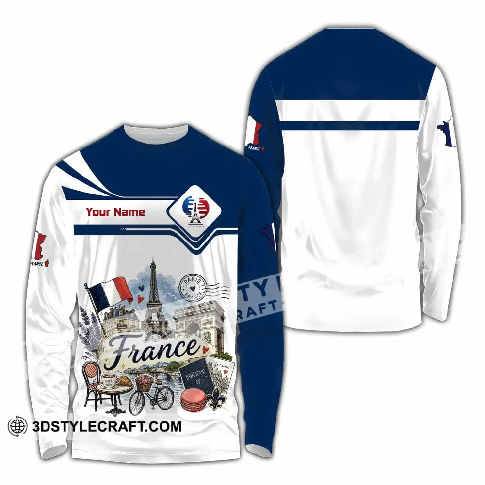 Unisex Shirt - Custom France Shirt - Long Sleeve Shirt / S - T-shirt
