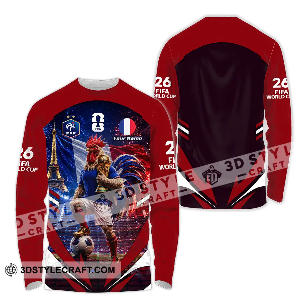 Unisex Shirt - Custom France World Cup 2026 Shirt - Long Sleeve Shirt / S - T-shirt