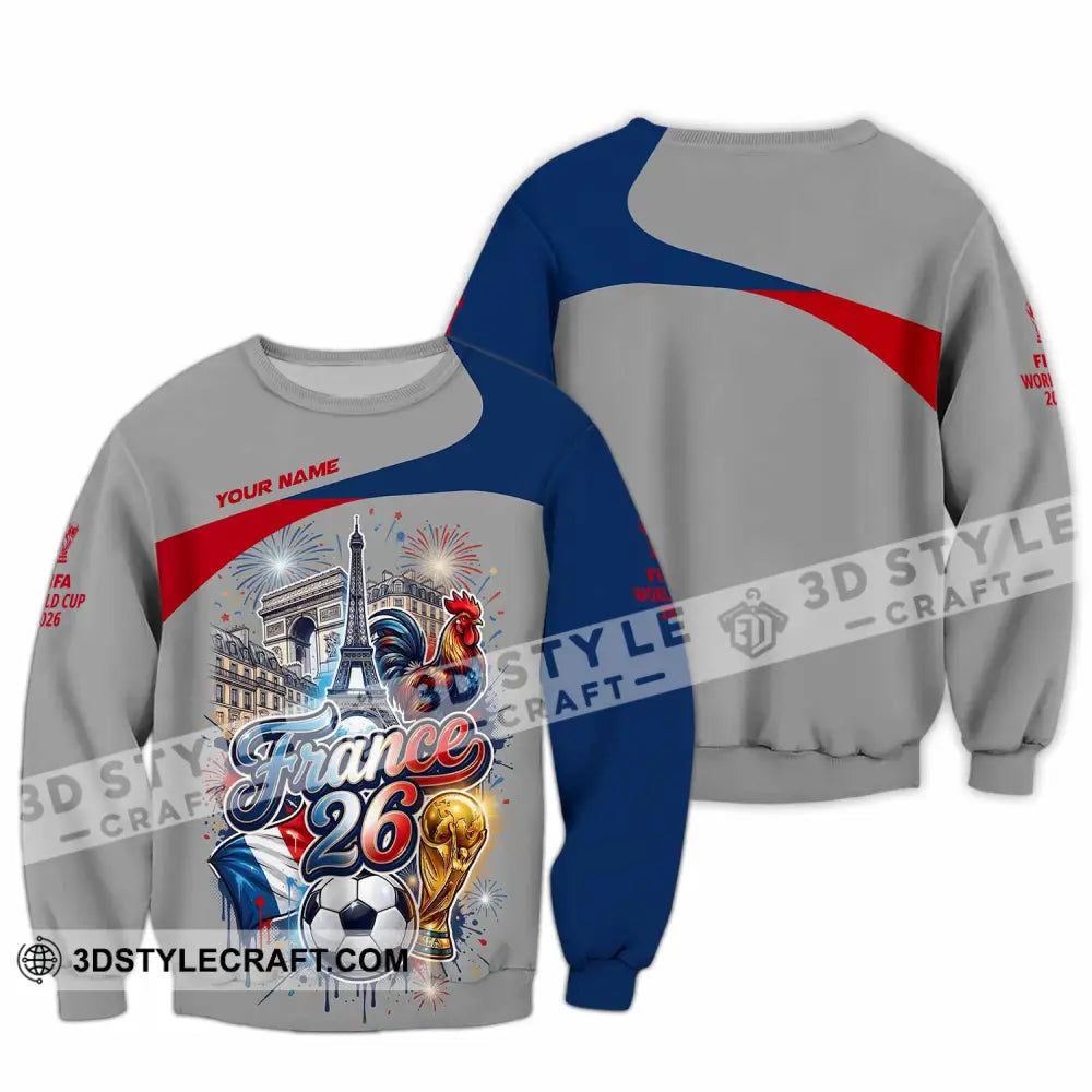 Unisex Shirt - Custom France World Cup 2026 3D Shirt - Long Sleeve / S - T-shirt