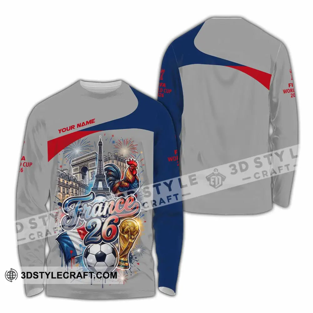 Unisex Shirt - Custom France World Cup 2026 3D Shirt - Long Sleeve Shirt / S - T-shirt
