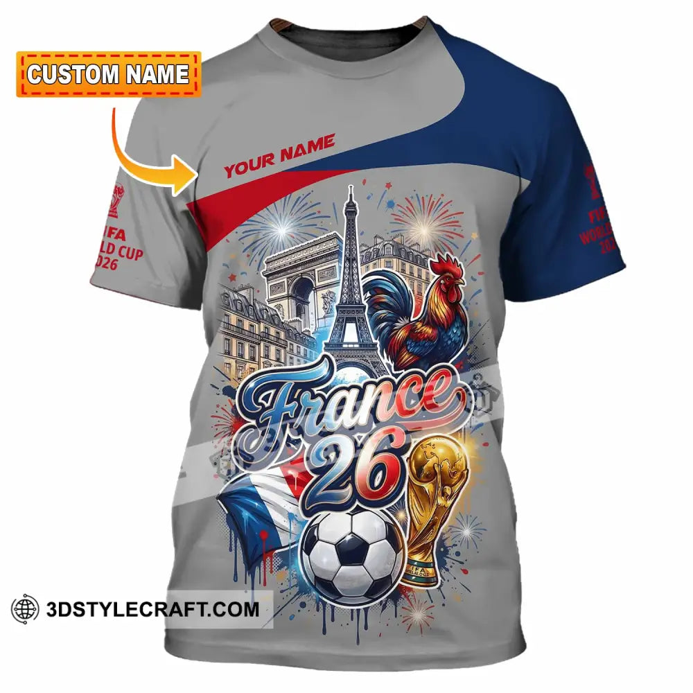 Unisex Shirt - Custom France World Cup 2026 3D Shirt - T-shirt