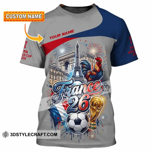 Unisex Shirt - Custom France World Cup 2026 3D Shirt - T-shirt