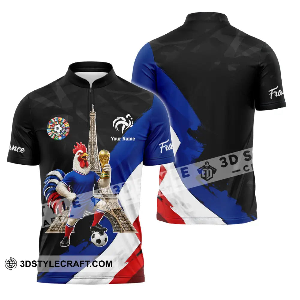 Unisex Shirt - Custom France World Cup 2026 Shirt - Zipper Polo Shirt / S - T-shirt