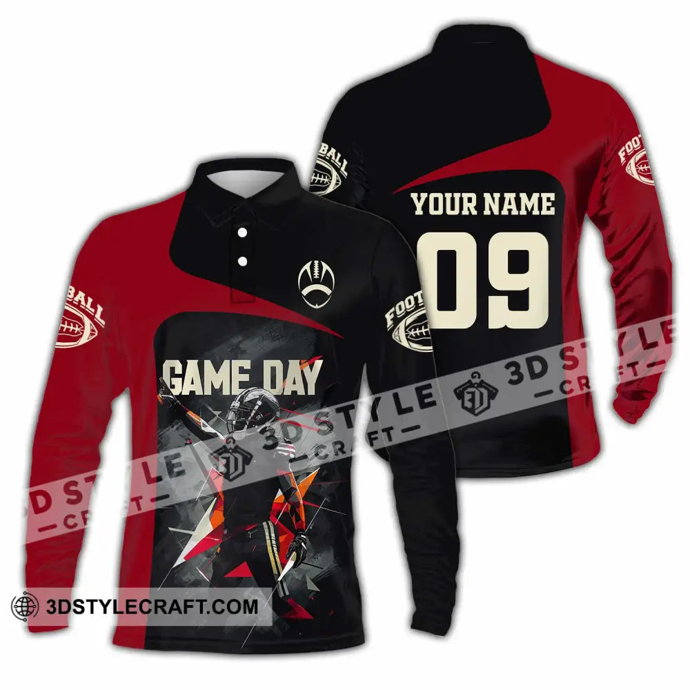 Unisex Shirt - Custom Gameday Football Shirt Long Sleeve Polo / S T-shirt
