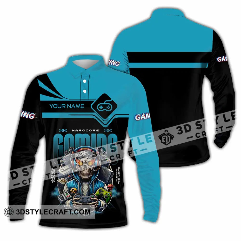 Unisex Shirt - Custom Gaming Lover Shirt Long Sleeve Polo / S T-shirt