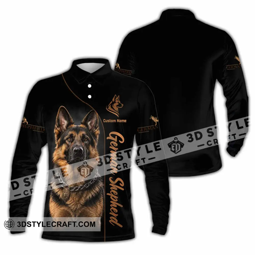 Unisex Shirt - Custom German Shepherds Shirt - Long Sleeve Polo / S - T-shirt