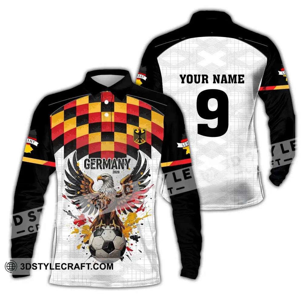 Unisex Shirt - Custom Germany 3D Shirt Long Sleeve Polo / S T-shirt