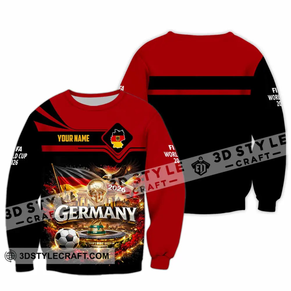 Unisex Shirt - Custom Germany World Cup 2026 3D Shirt Long Sleeve / S T-shirt
