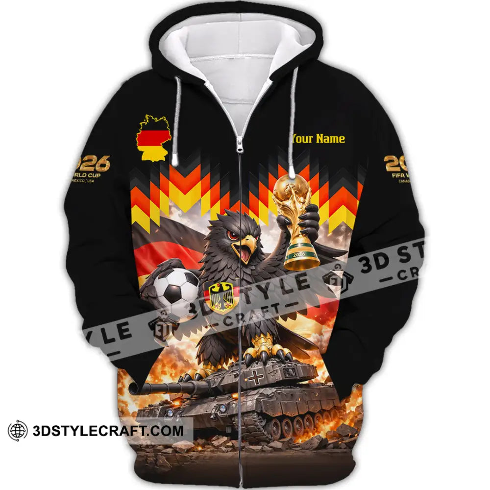 Unisex Shirt - Custom Germany World Cup 2026 3D Shirt Zipper Hoodie / S T-shirt