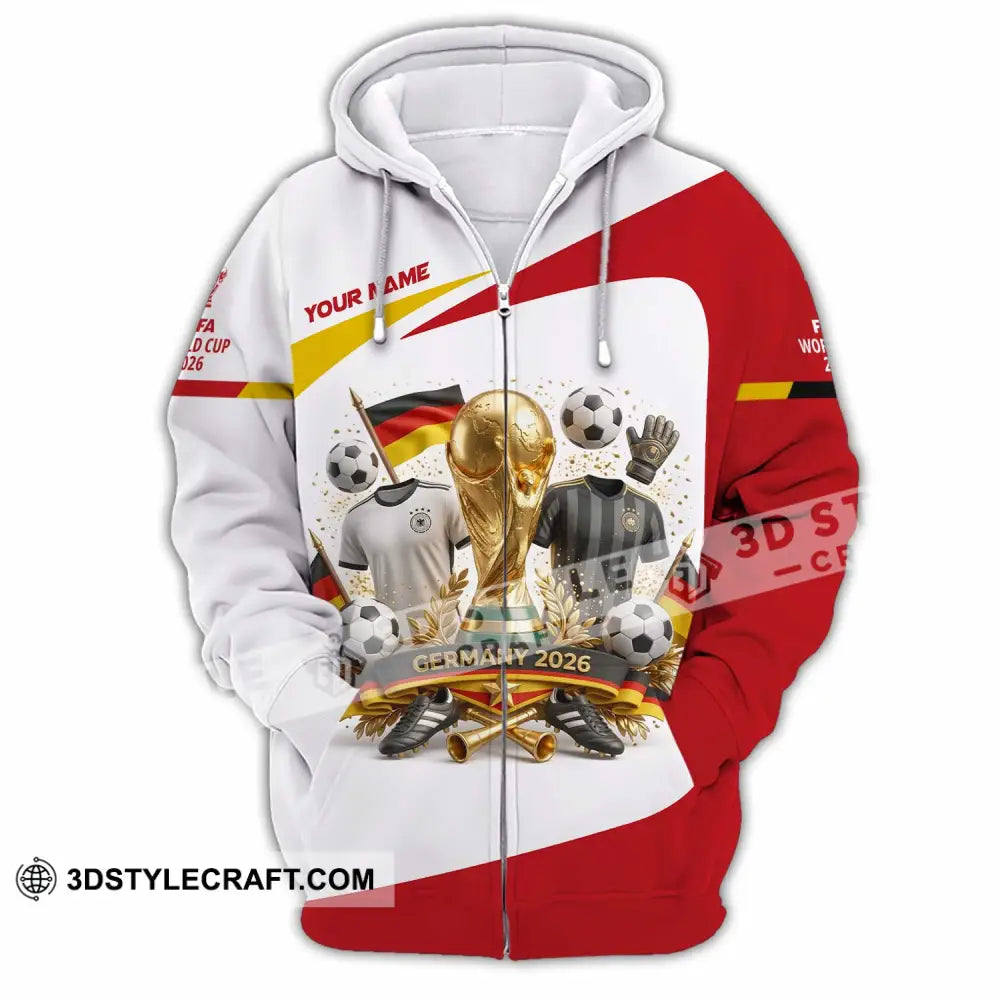Unisex Shirt - Custom Germany World Cup 2026 3D Shirt - Zipper Hoodie / S - T-shirt