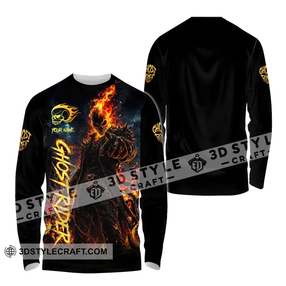 Unisex Shirt - Custom Ghost Rider Shirt - Long Sleeve Shirt / S - T-shirt