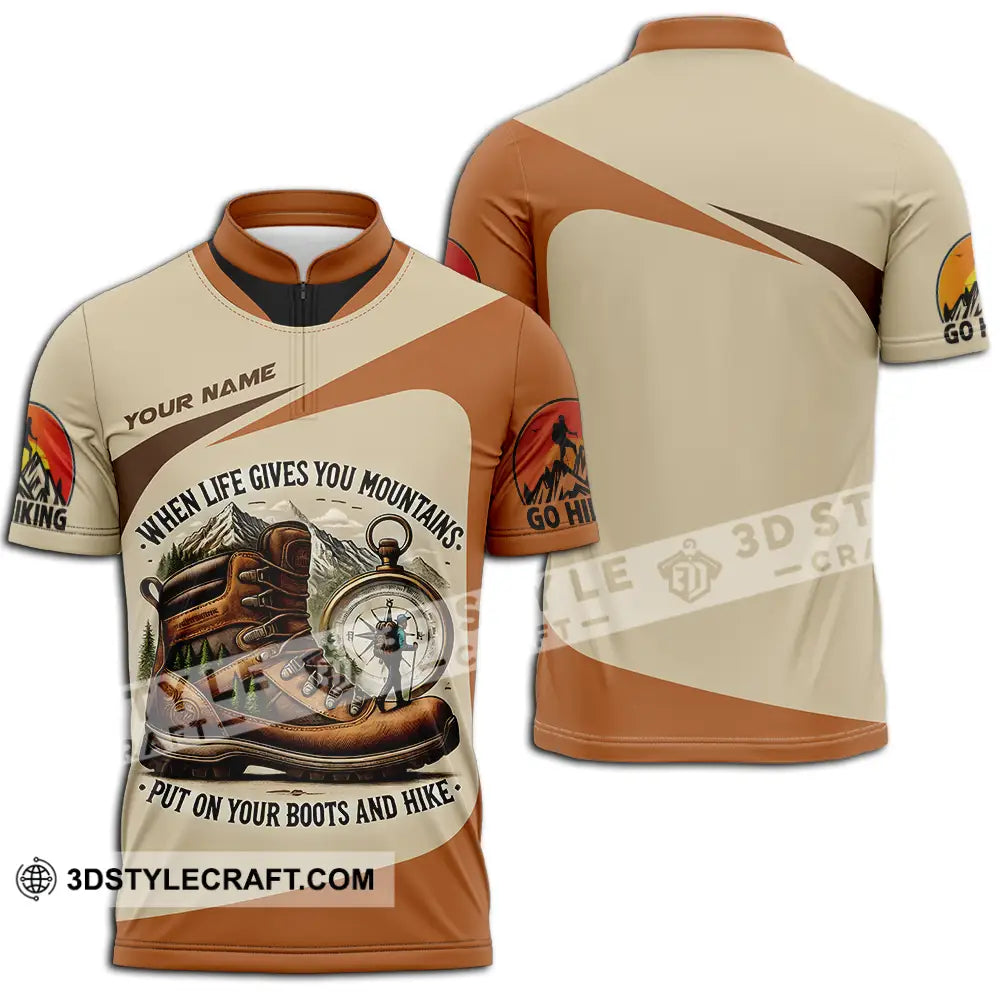 Unisex Shirt - Custom Go Hiking 3D Shirt Zipper Polo Shirt / S T-shirt