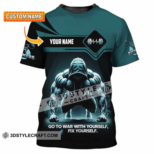 Unisex Shirt - Custom Go To War With Yourself, Fix Yourself 3D Shirt style option 2