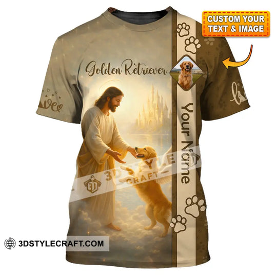 Unisex Shirt - Custom Golden Retriever And God Shirt style option 1