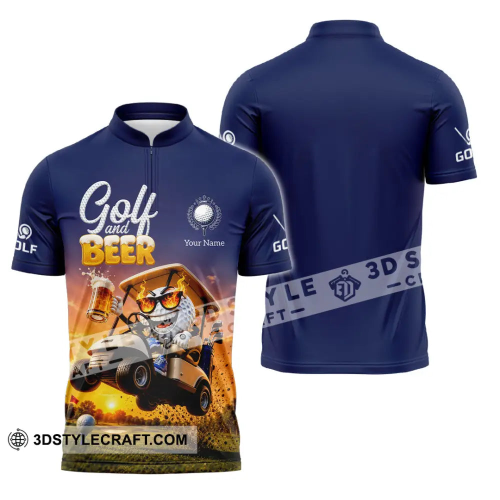 Unisex Shirt - Custom Golf And Free Shirt - Zipper Polo Shirt / S - T-shirt