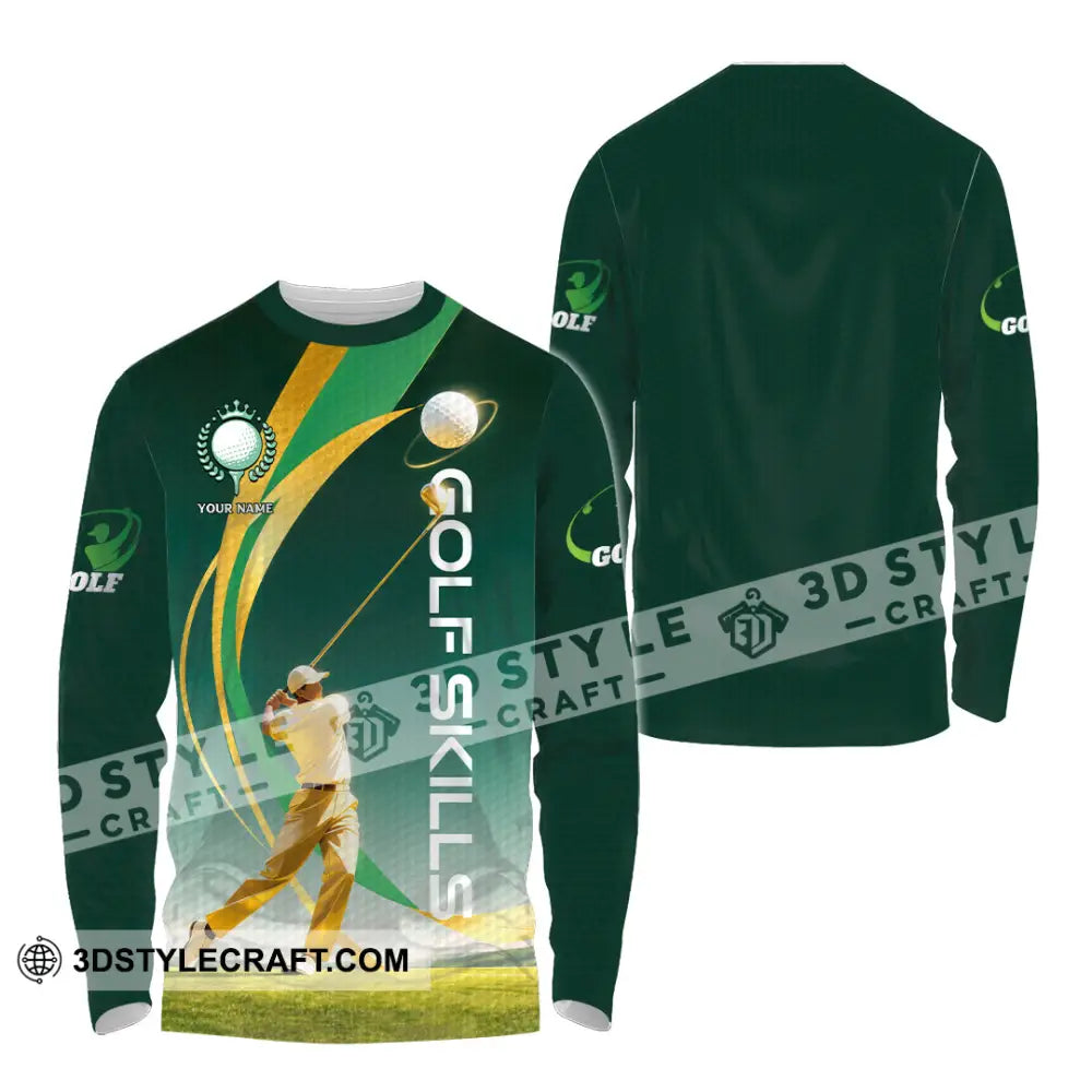 Unisex Shirt - Custom Golf Skills 3D Shirt Long Sleeve Shirt / S T-shirt