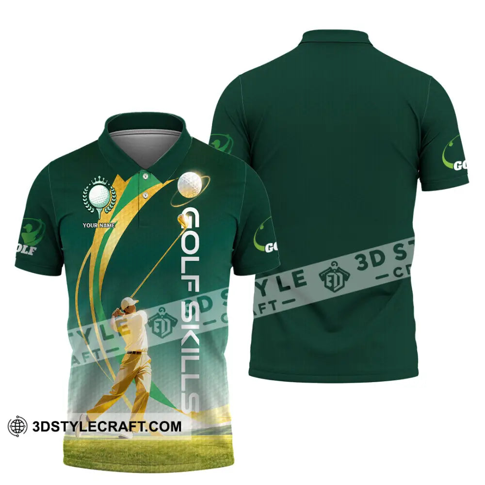 Unisex Shirt - Custom Golf Skills 3D Shirt Polo Shirt / S T-shirt